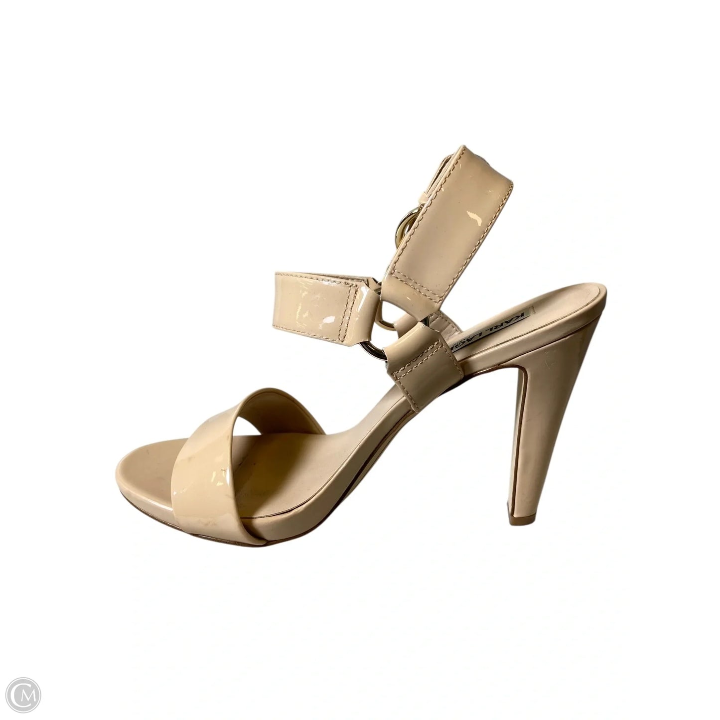 Shoes Designer By Karl Lagerfeld In Beige, Size: 8