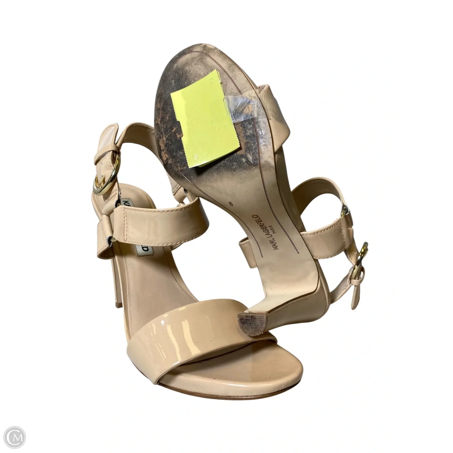 Shoes Designer By Karl Lagerfeld In Beige, Size: 8