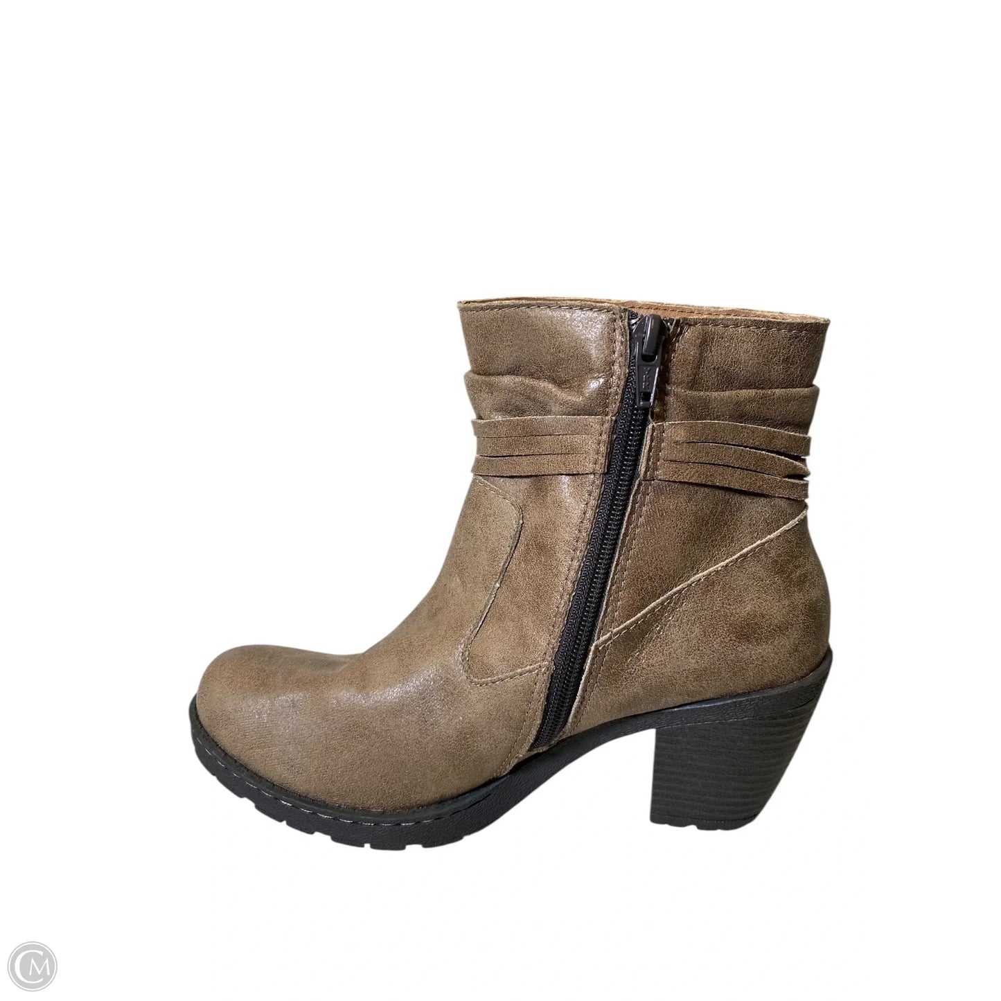 Boots Ankle Heels By Boc In Brown, Size: 8