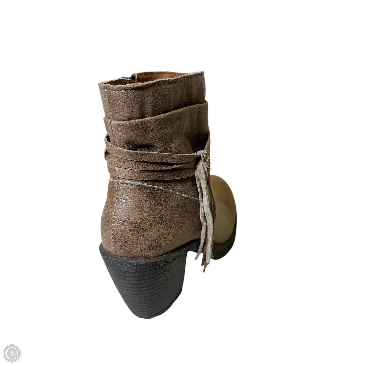 Boots Ankle Heels By Boc In Brown, Size: 8