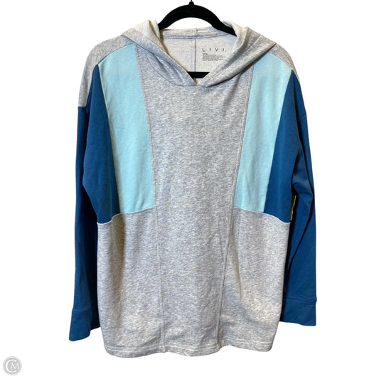 Athletic Sweatshirt Hoodie By Livi Active In Multi-colored, Size: L