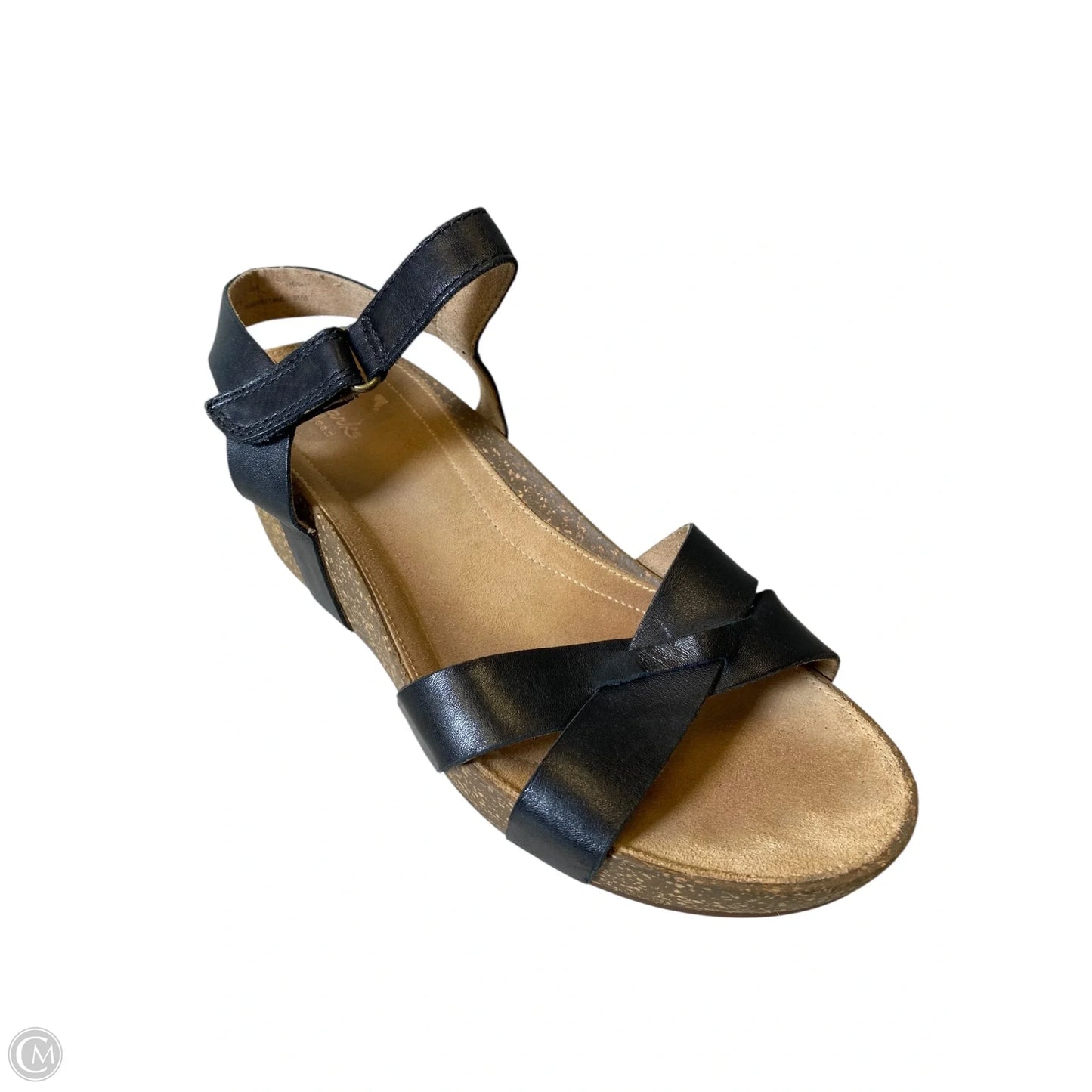 Shoes Heels Wedge By Clarks In Black & Brown, Size: 10