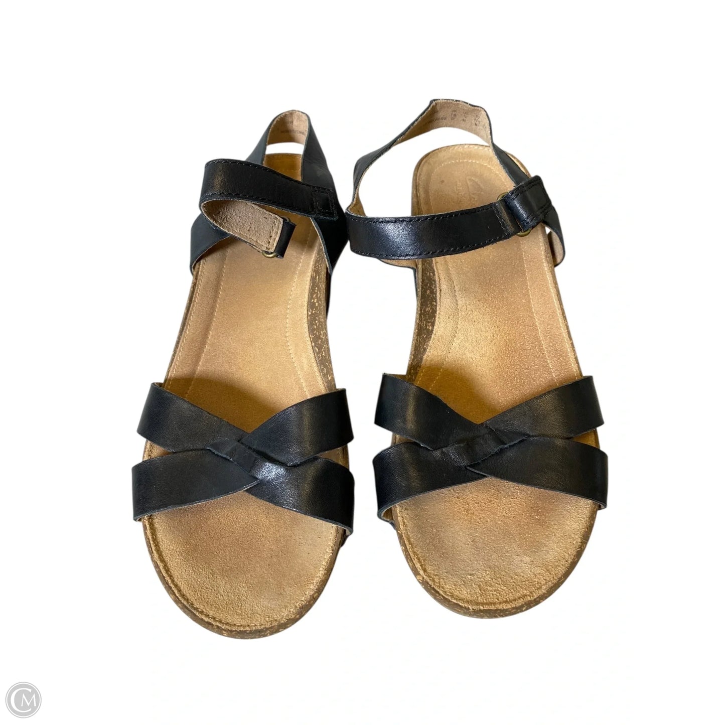 Shoes Heels Wedge By Clarks In Black & Brown, Size: 10