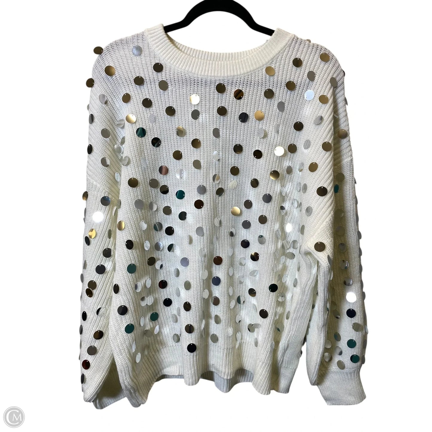 Sweater By Peach Love Cream California In White, Size: S