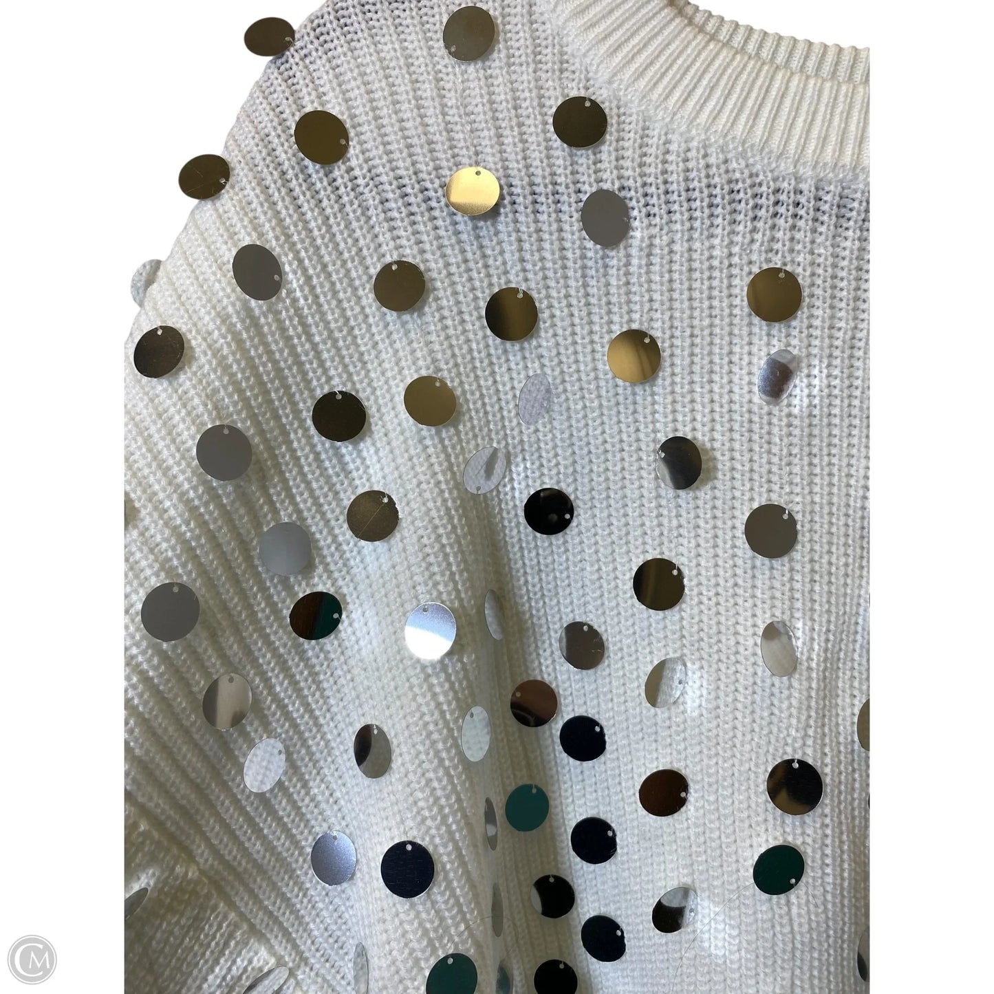 Sweater By Peach Love Cream California In White, Size: S