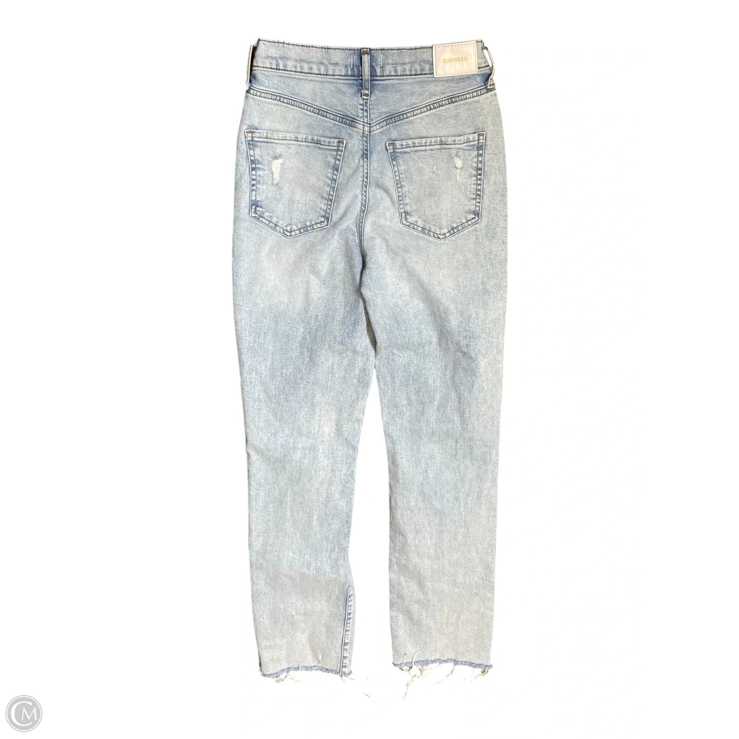 Jeans Straight By Express In Blue Denim, Size: 2
