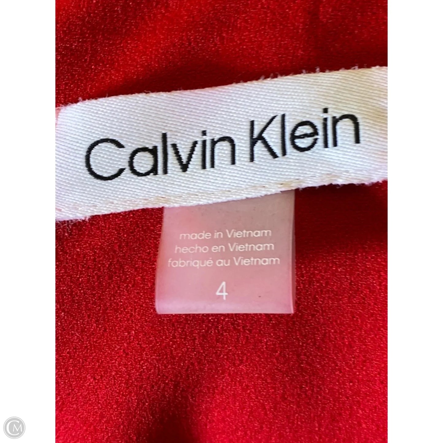 Dress Casual Short By Calvin Klein In Red, Size: S