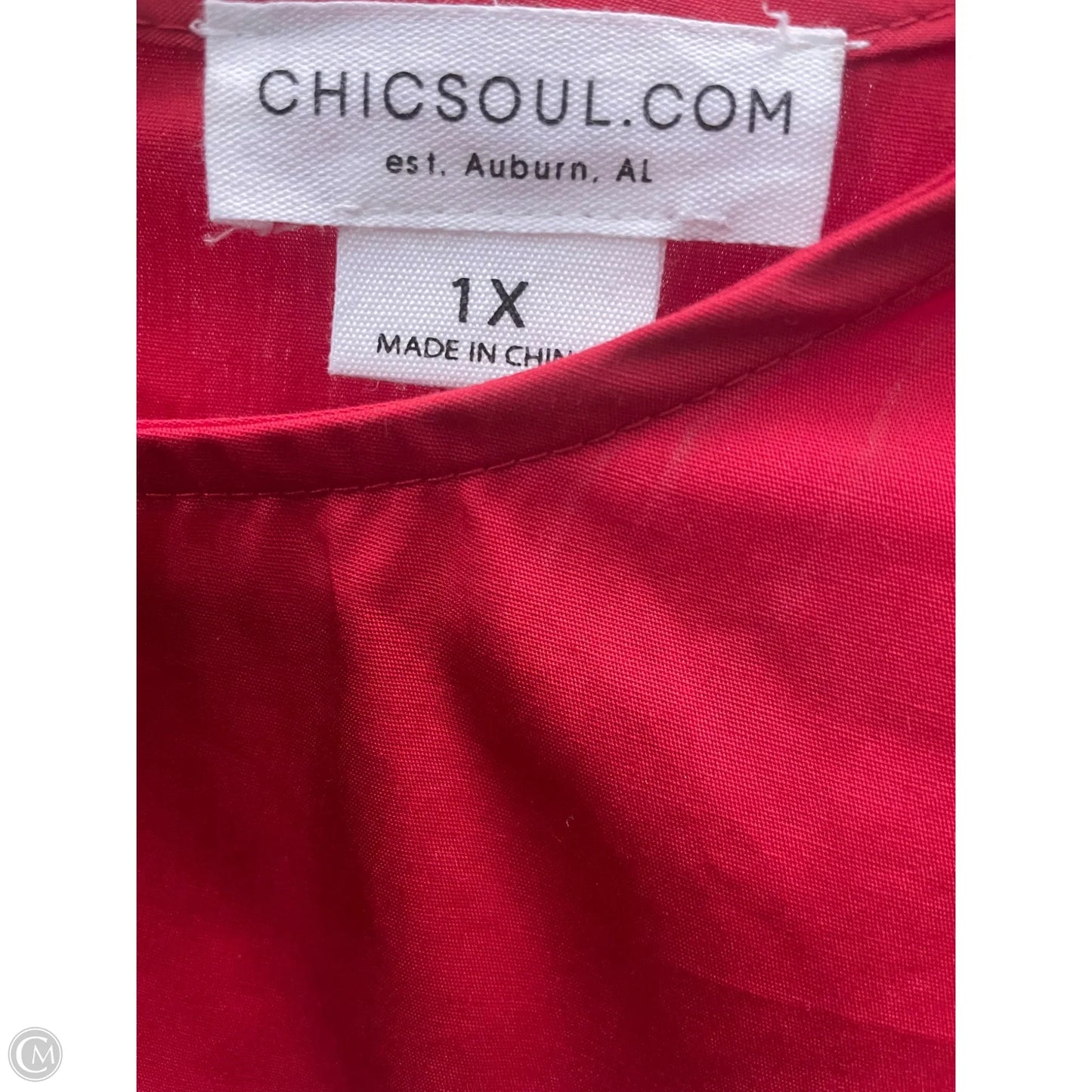 Dress Casual Short By Chicsoul In Red, Size: 1x