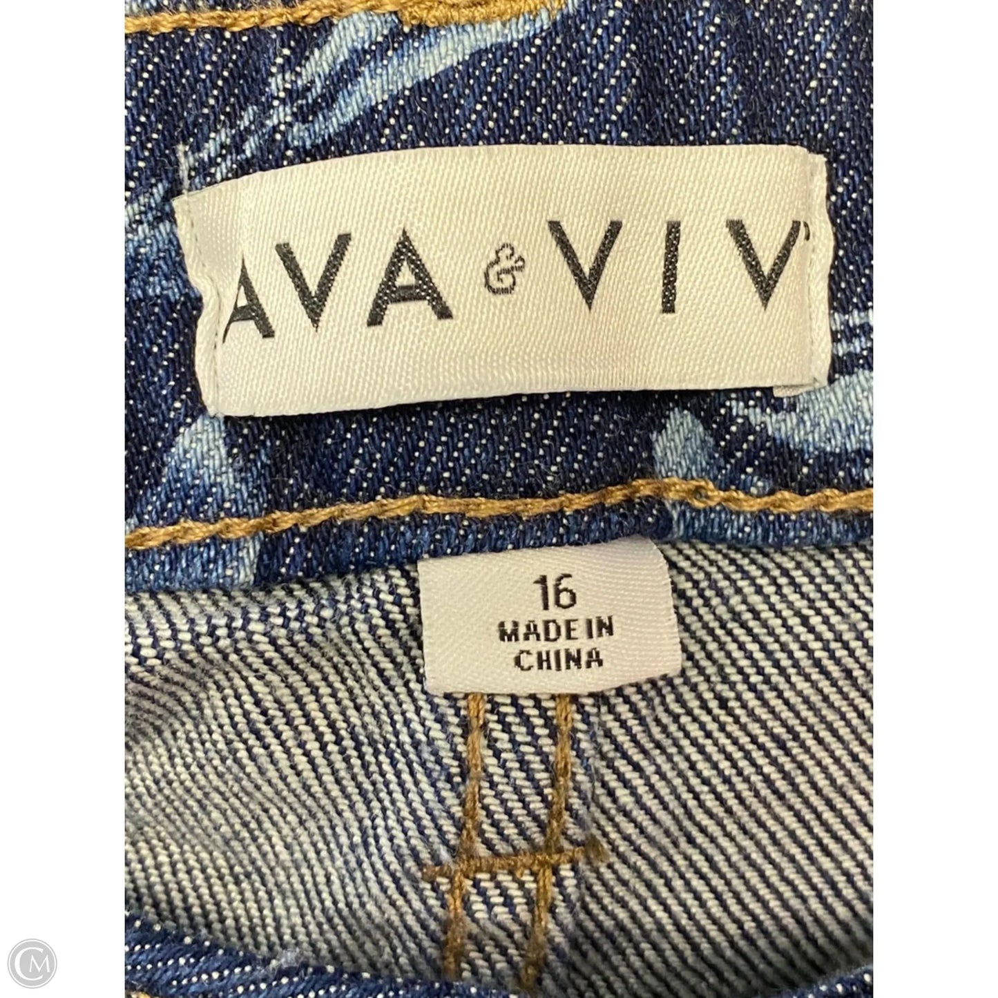 Jeans Straight By Ava & Viv In Blue, Size: 16