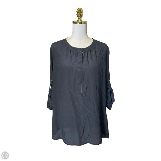 Top 3/4 Sleeve By Banana Republic In Black, Size: Xl