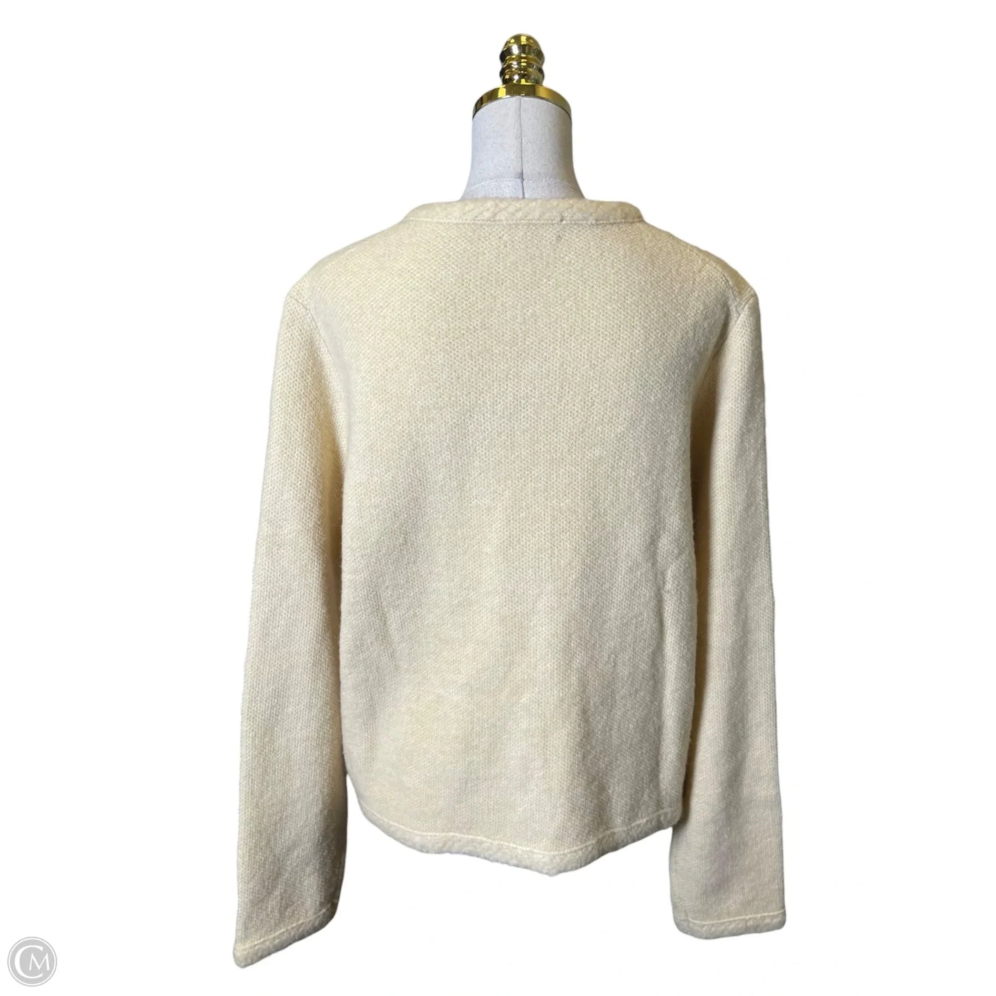 Sweater Cardigan By J. Crew In Cream, Size: Xl