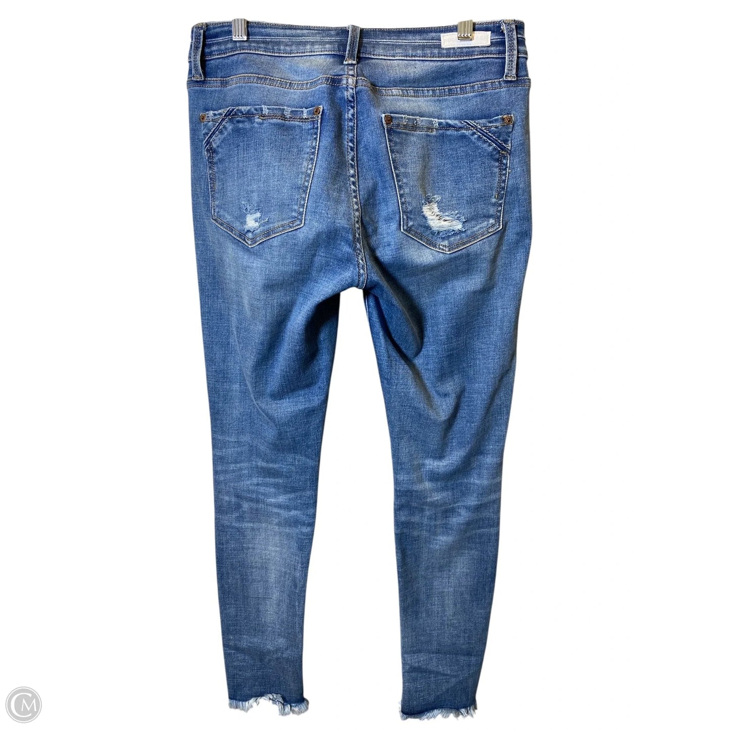 Jeans Skinny By Buckle Black In Blue Denim, Size: 4