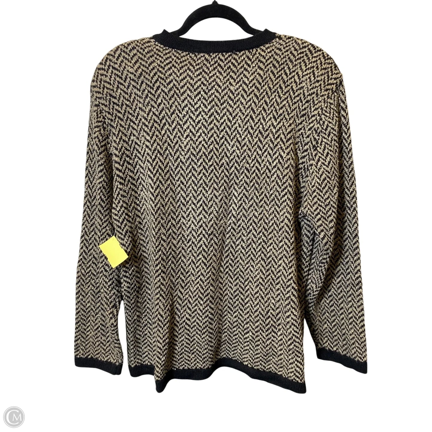 Sweater Cardigan By Clothes Mentor In Chevron Pattern, Size: 2x