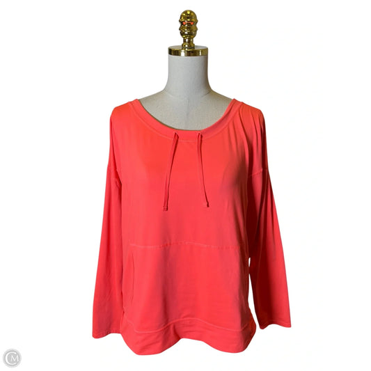 Athletic Top Long Sleeve Collar By Lucy In Pink, Size: L