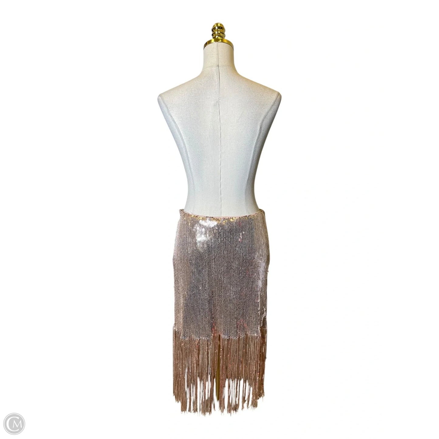 Skirt Midi By Clothes Mentor In Rose Gold, Size: L