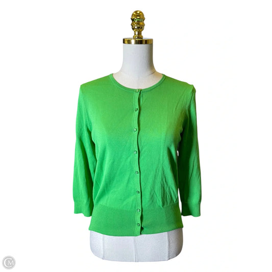 Sweater Cardigan By Ann Taylor In Green, Size: M