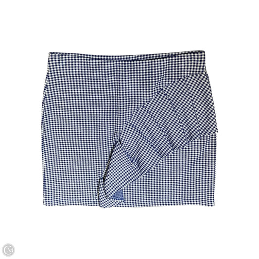 Skirt Midi By Topshop In Blue & White, Size: 6