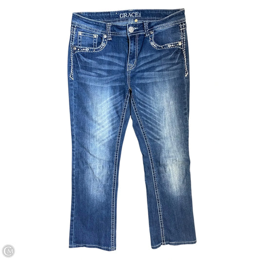 Jeans Boot Cut By Grace In Blue Denim, Size: 8