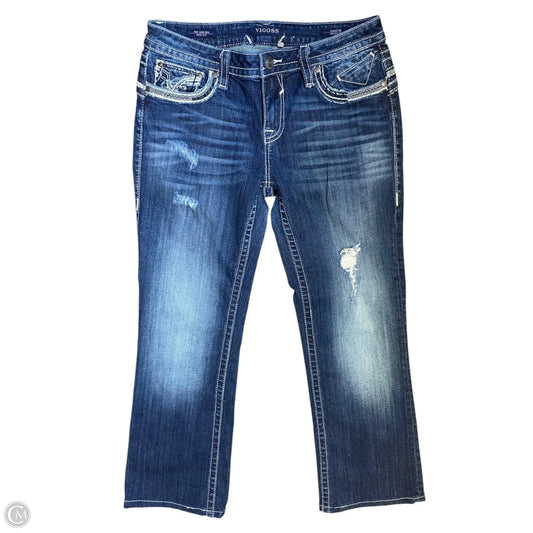 Jeans Boot Cut By Vigoss In Blue Denim, Size: 10