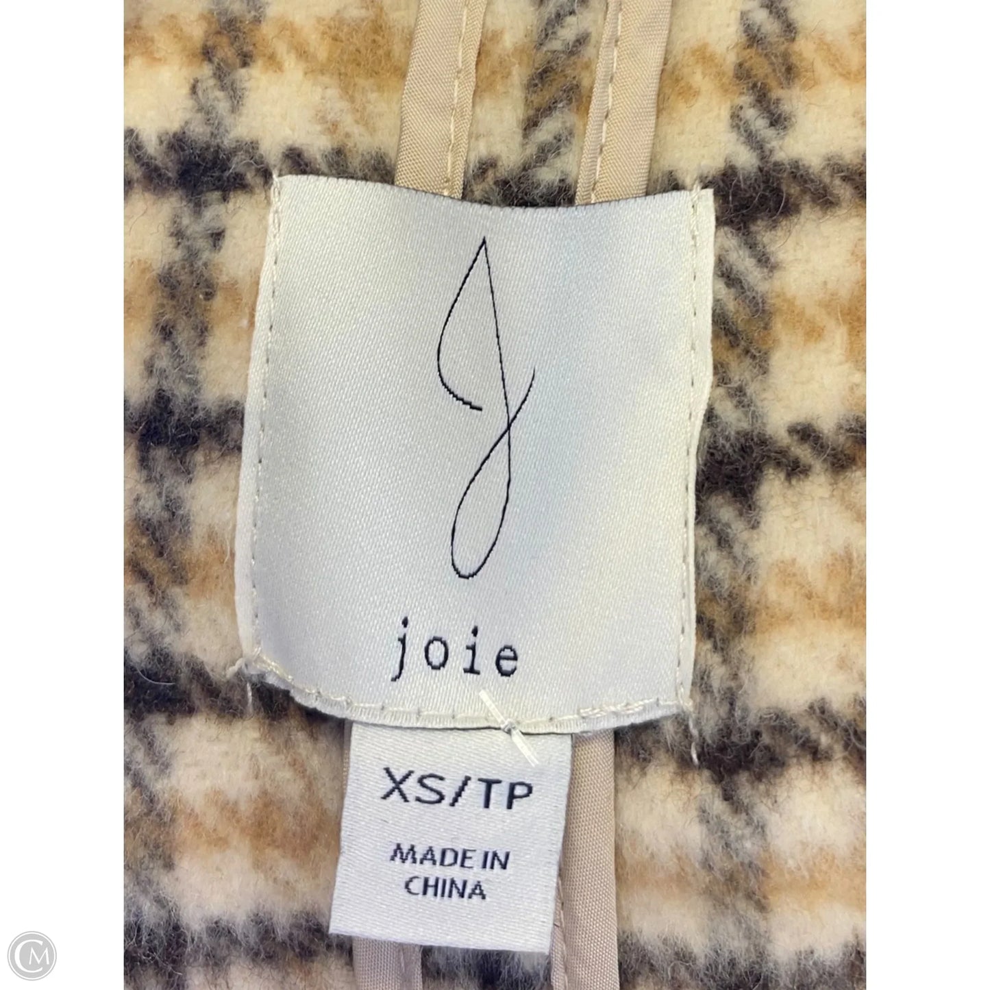 Coat Other By Joie In Plaid Pattern, Size: Xs