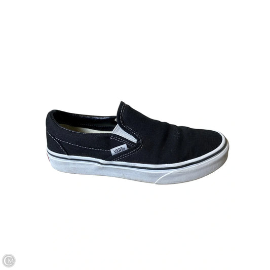 Shoes Flats By Vans In Black & White, Size: 7.5