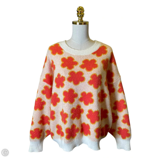 Sweater By Peach Love Cream California In Multi-colored, Size: L
