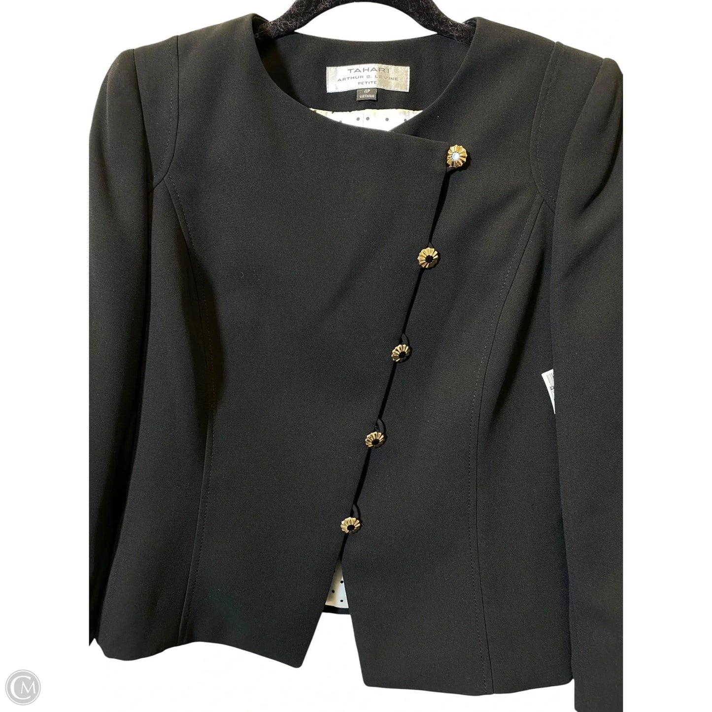 Blazer By Tahari In Black, Size: 4