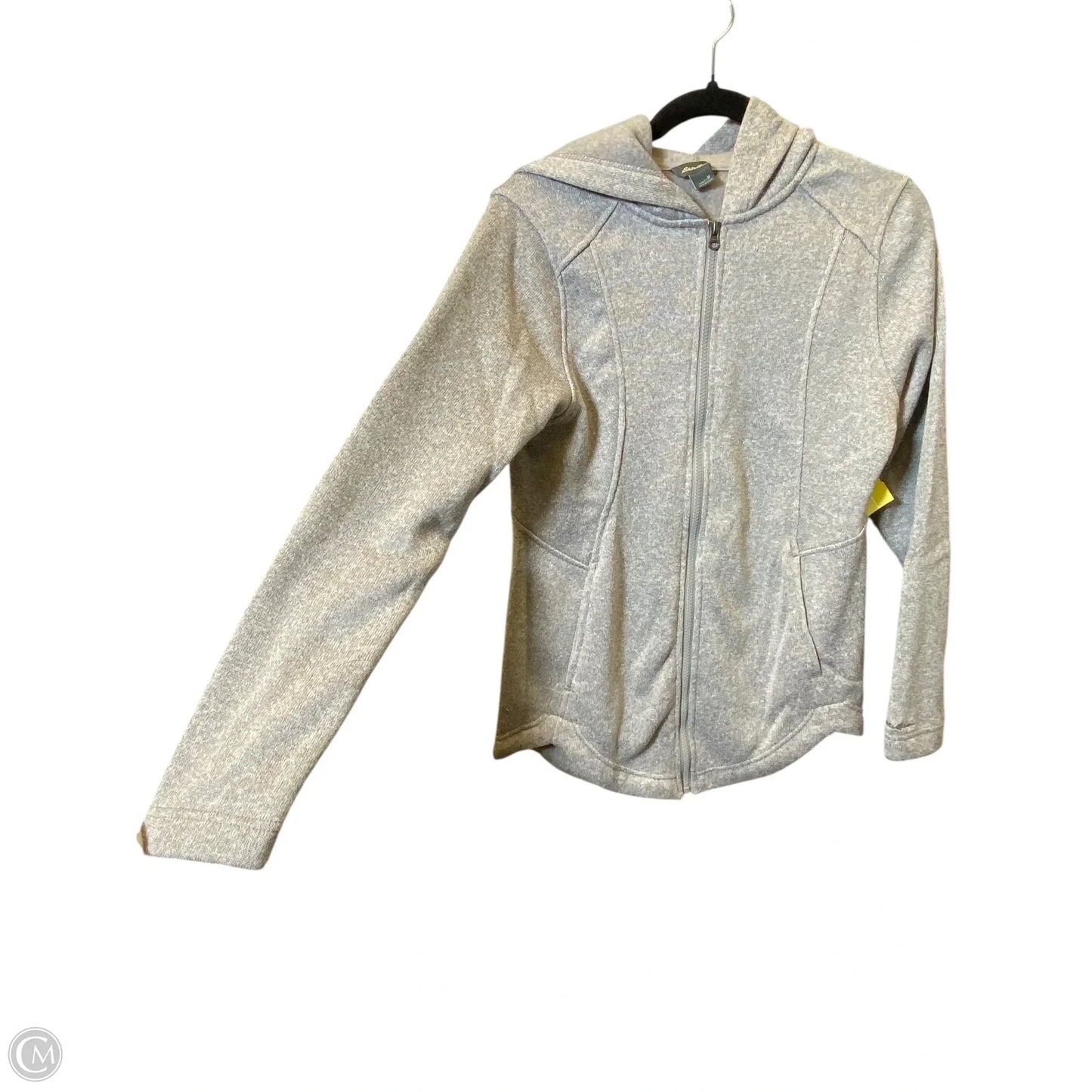 Jacket Fleece By Eddie Bauer In Grey, Size: M