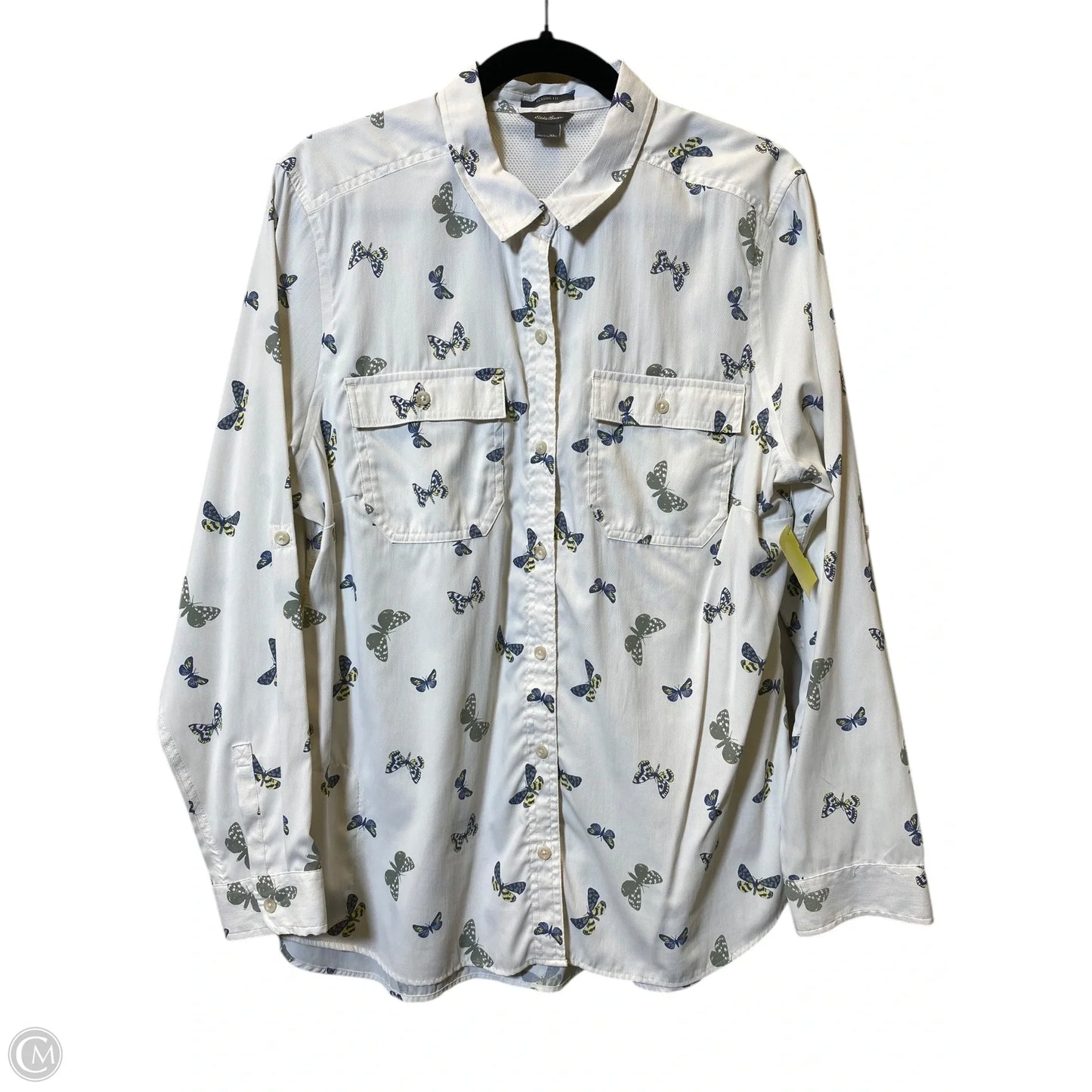 Top Long Sleeve By Eddie Bauer In Multi-colored, Size: Xl