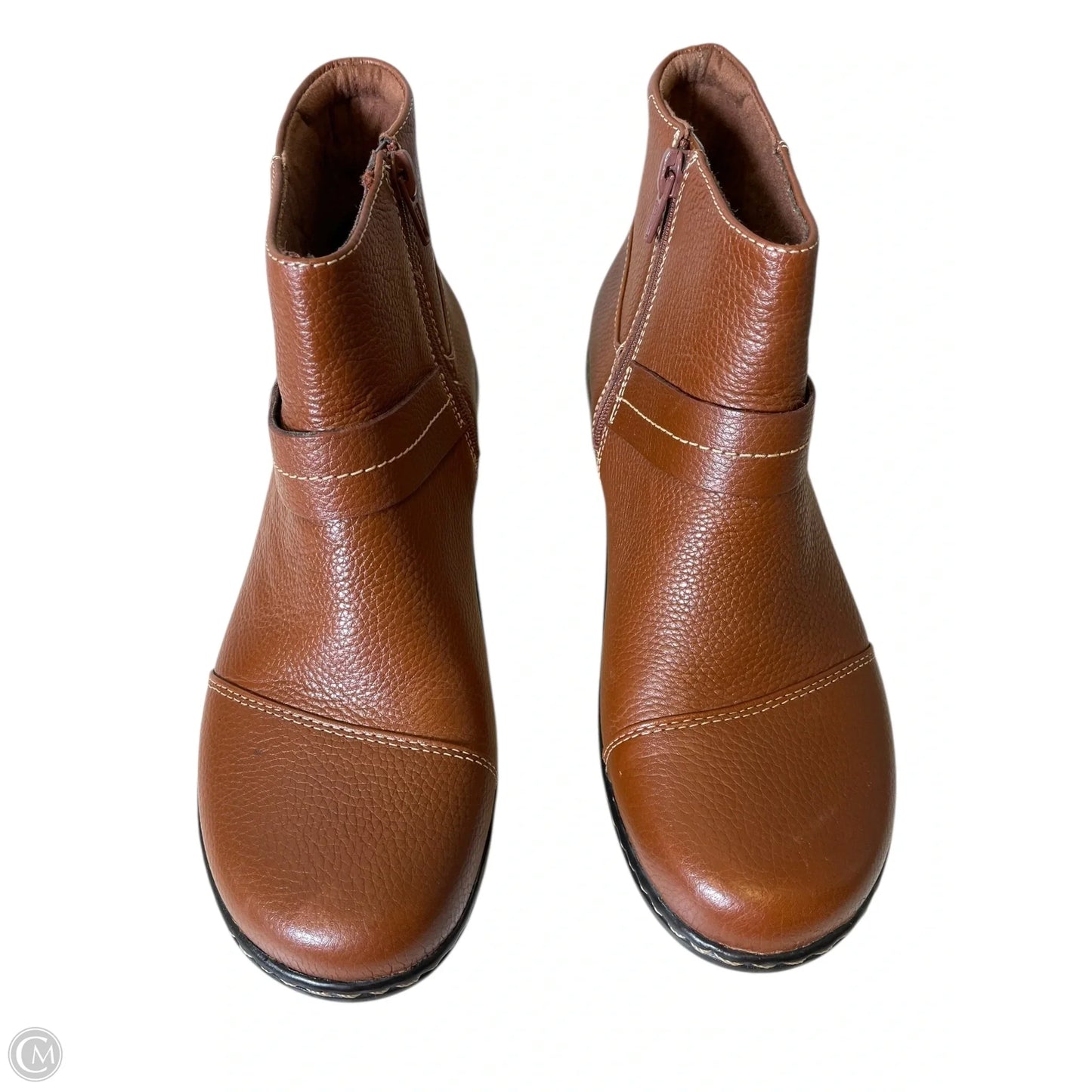 Shoes Flats By Clarks In Brown, Size: 9