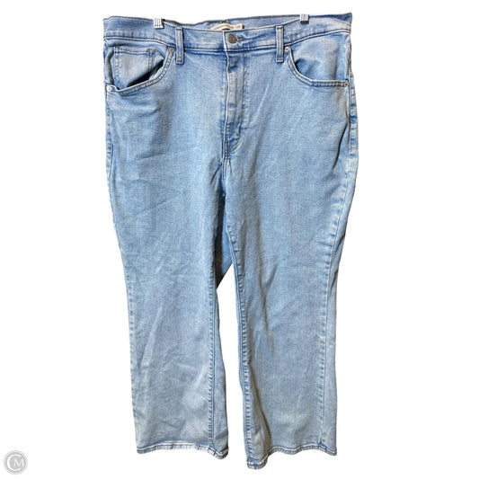 Jeans Cropped By Levis In Blue Denim, Size: 16