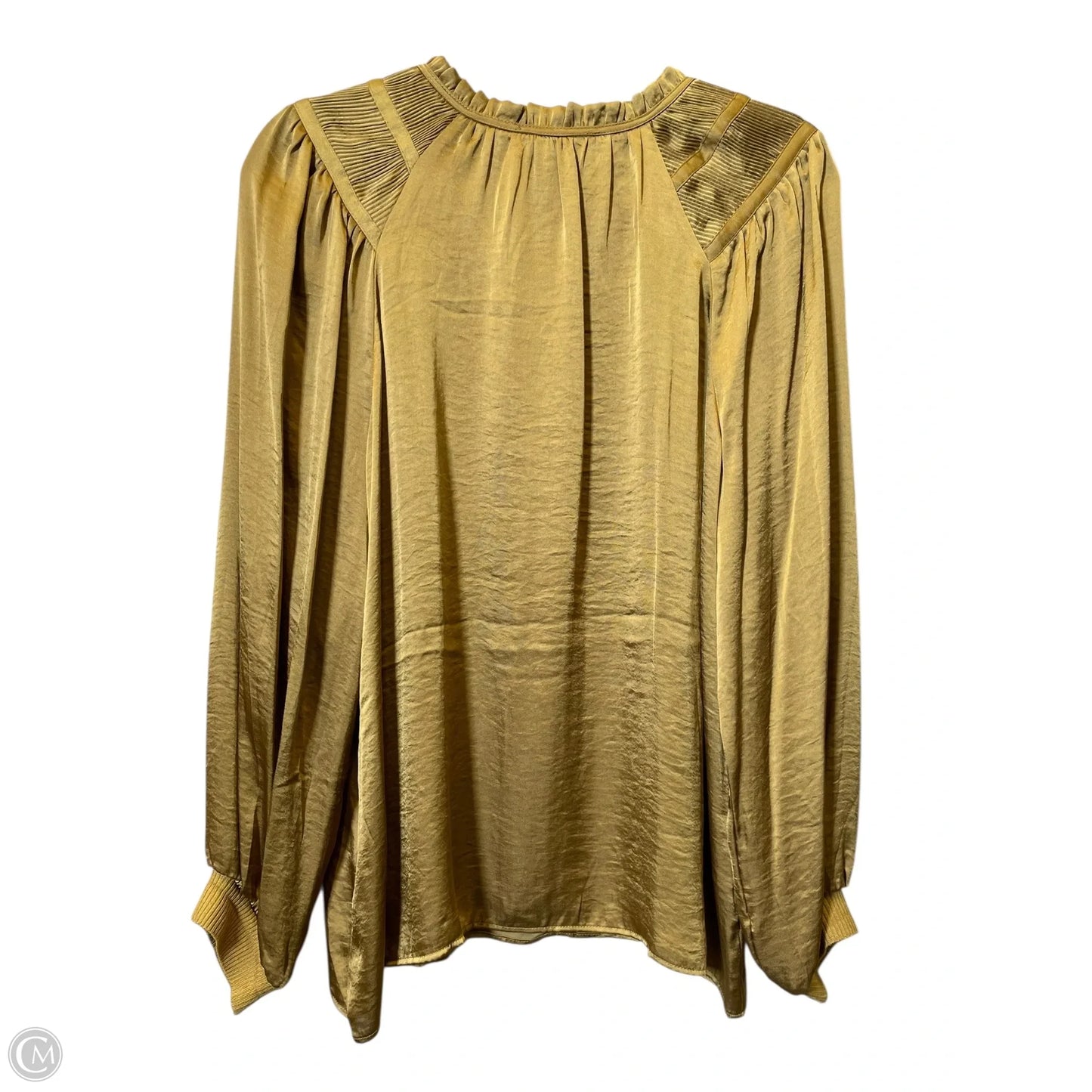 Blouse Long Sleeve By Philosophy In Yellow, Size: Xl