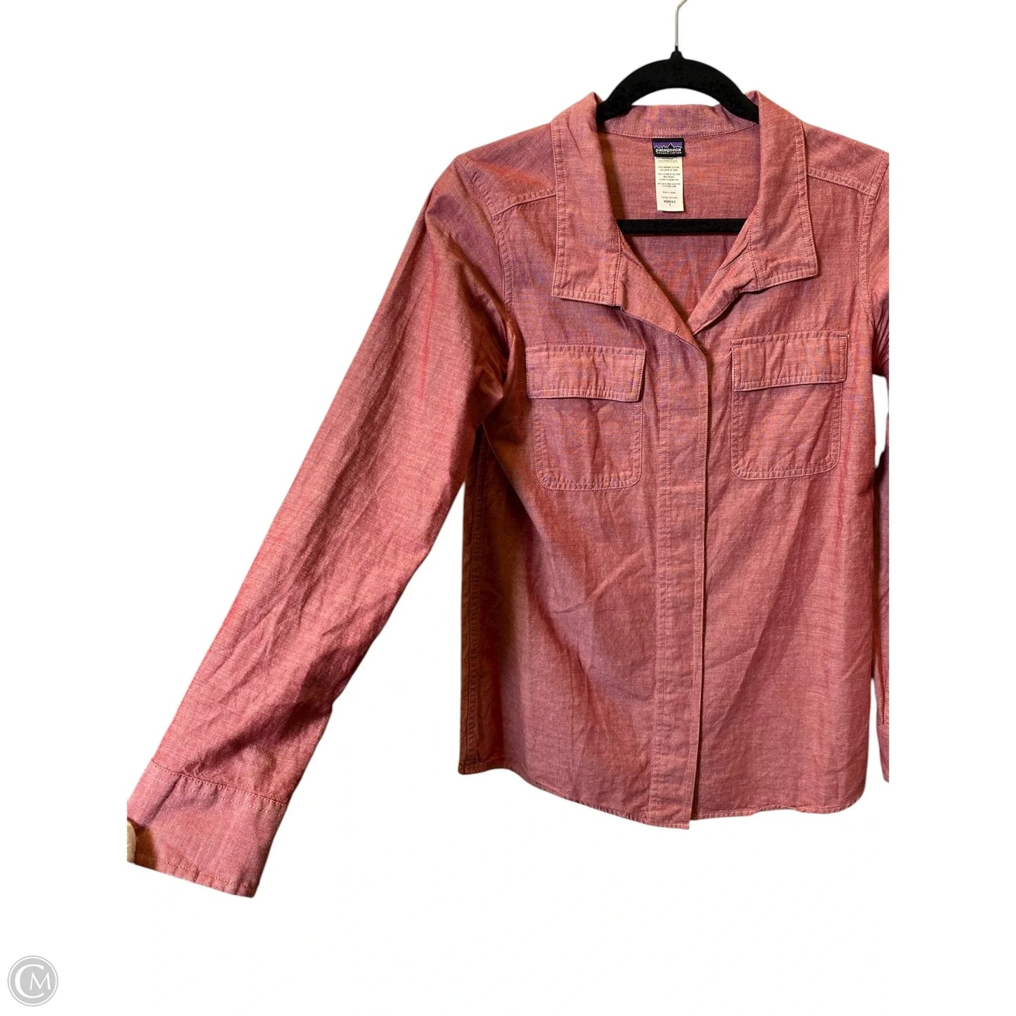 Blouse Long Sleeve By Patagonia In Red, Size: 4