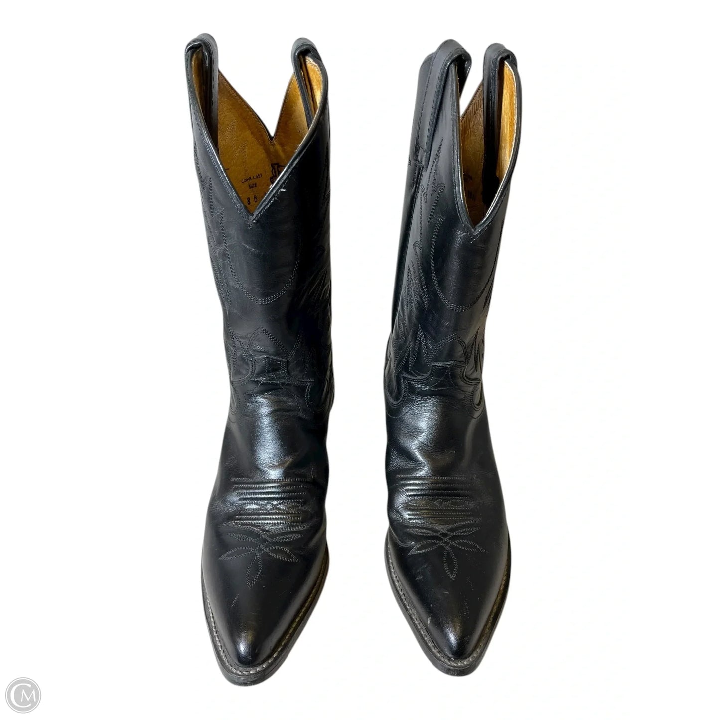 Boots Western By Justin In Black, Size: 8