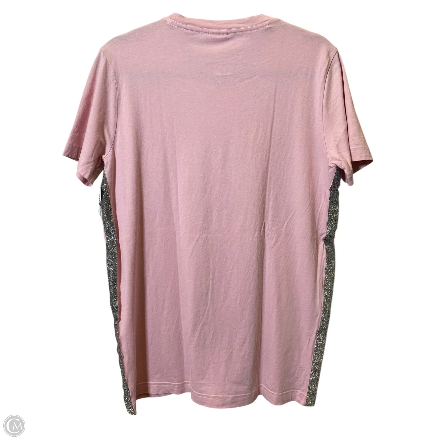 Top Short Sleeve By Pink In Pink & Silver, Size: S