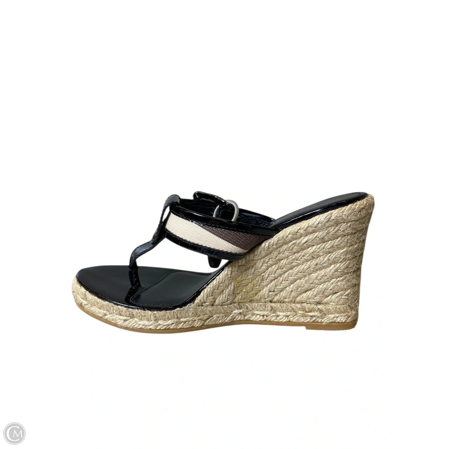 Shoes Luxury Designer By Burberry In Black, Size: 5.5