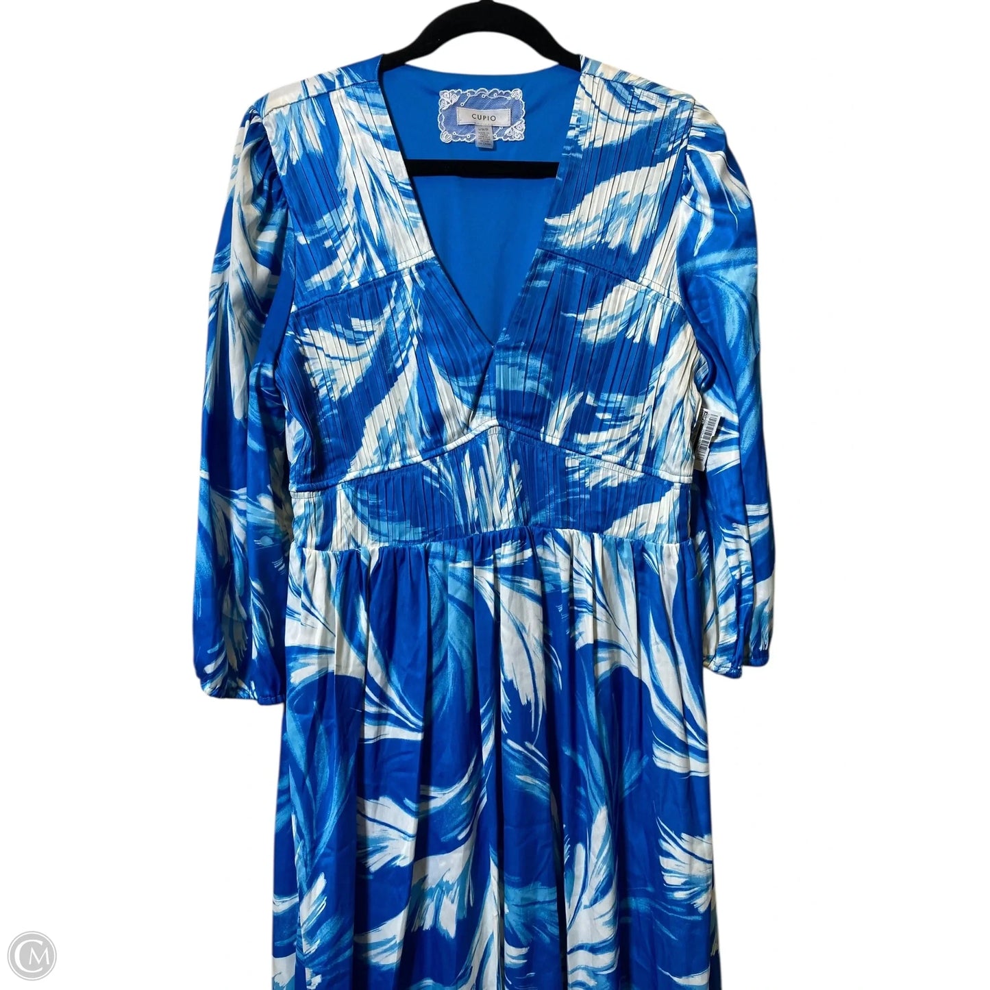 Dress Casual Maxi By Cupio In Blue & White, Size: L