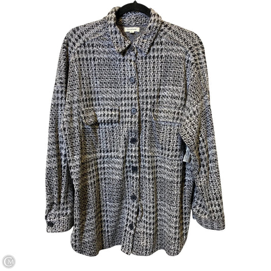 Jacket Fleece By Max Studio In Black & Grey, Size: Xl