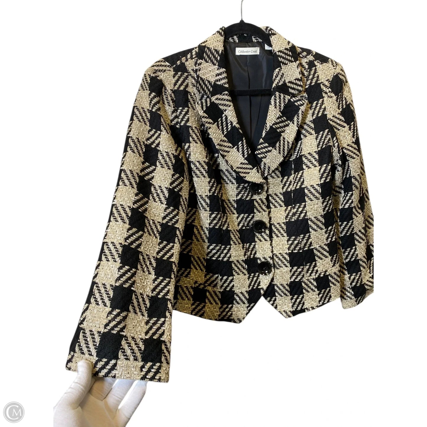 Blazer By Coldwater Creek In Black & Cream, Size: 14