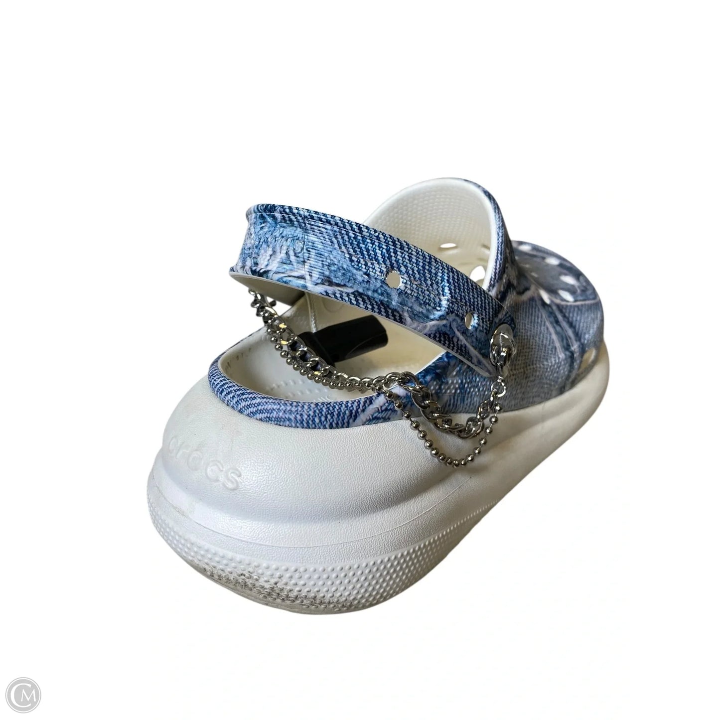 Sandals Sport By Crocs In Blue & White, Size: 9