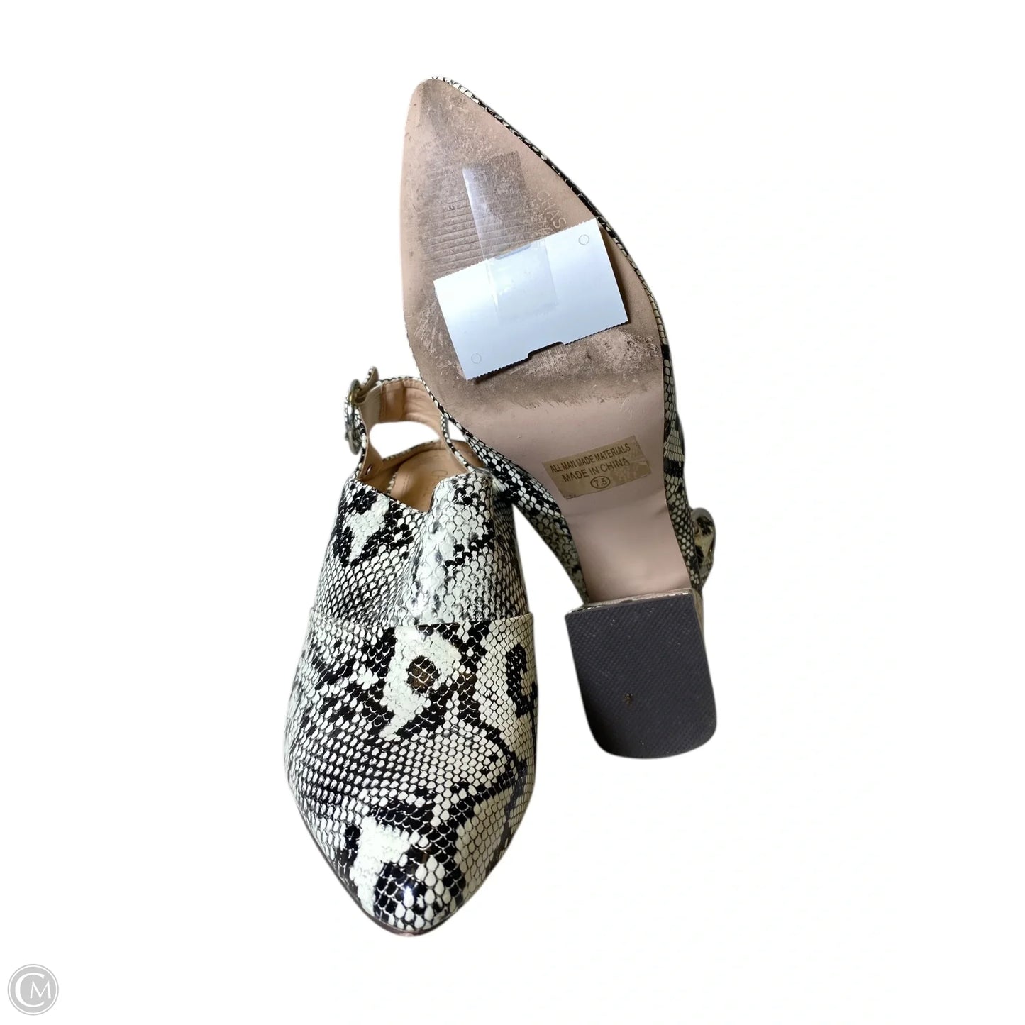 Shoes Heels Block By Clothes Mentor In Animal Print, Size: 7.5
