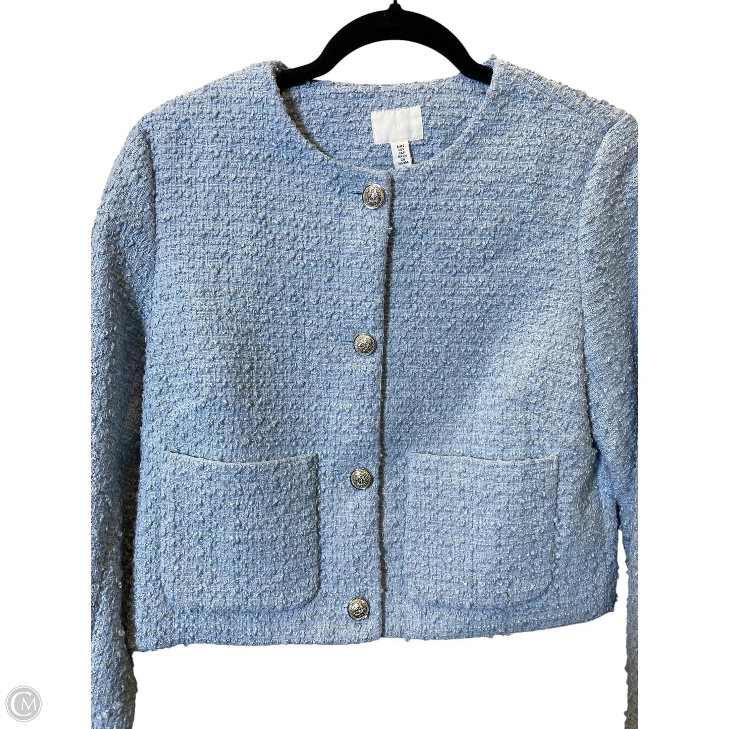 Blazer By H&m In Blue & Silver, Size: S