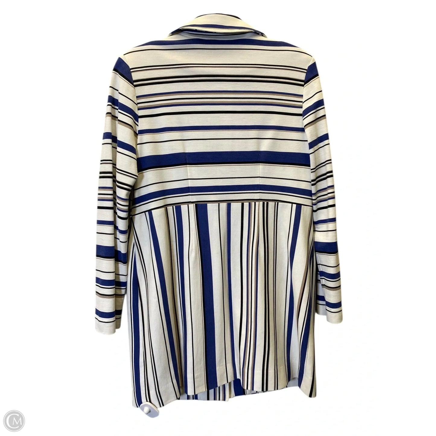 Blazer By Chicos In Striped Pattern, Size: M