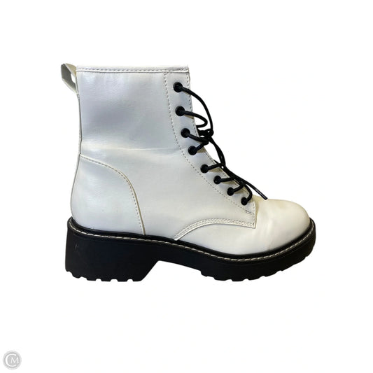 Boots Combat By Madden Girl In White, Size: 10