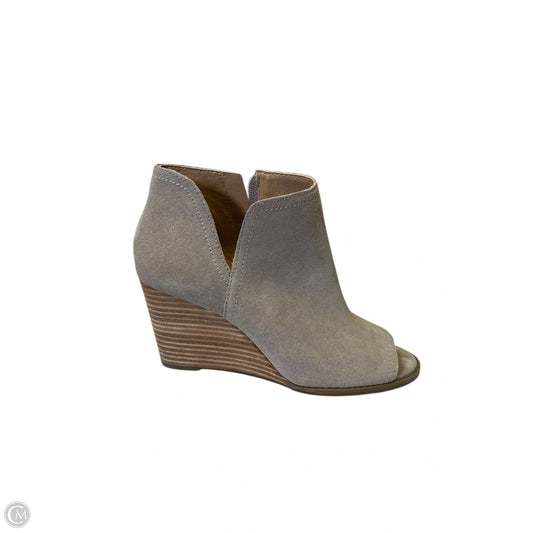 Shoes Heels Wedge By Lucky Brand In Taupe, Size: 8.5