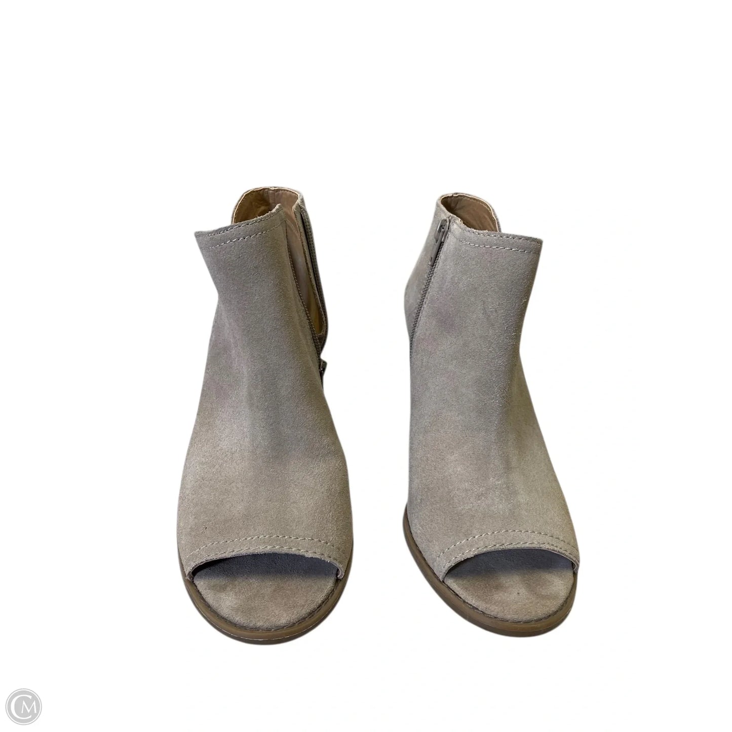 Shoes Heels Wedge By Lucky Brand In Taupe, Size: 8.5