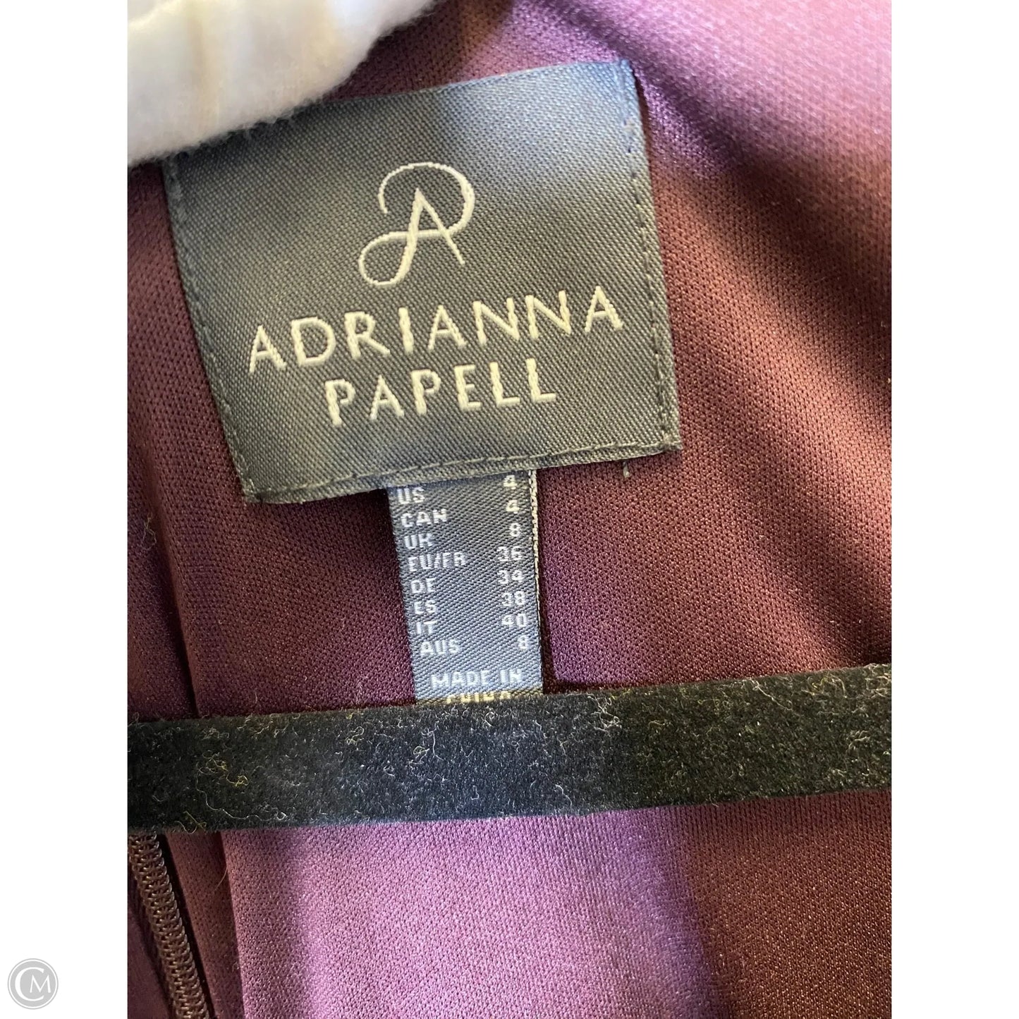 Dress Casual Maxi By Adrianna Papell In Maroon, Size: 4