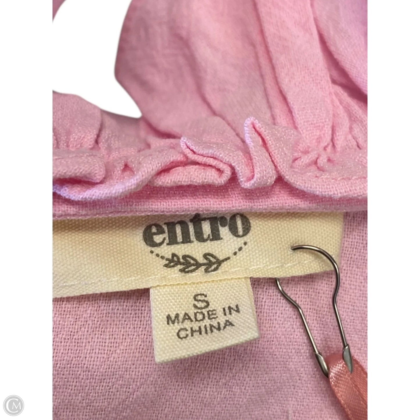 Top Short Sleeve By Entro In Pink, Size: S