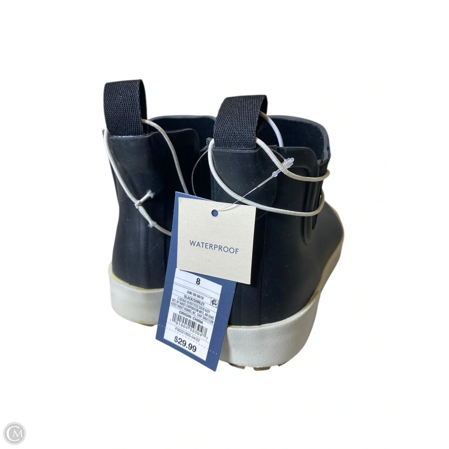 Boots Rain By Universal Thread In Black, Size: 8