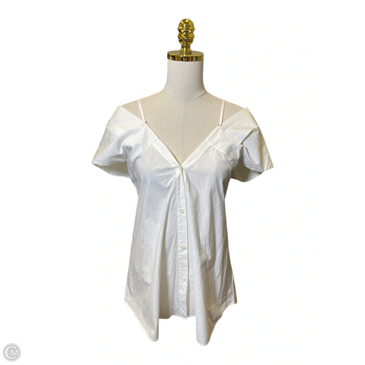Top Short Sleeve By Theory In White, Size: M